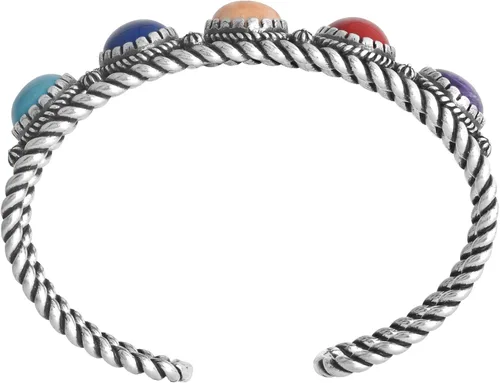 Miniatura 5 de American West - Pulsera de plata de ley para mujer, diseño de piedras preciosas múltiples, tallas S, M o L