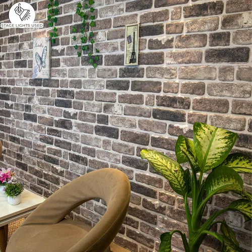 Miniatura 3 de Dundee Deco Paneles de Pared 3D de Ladrillo Falso - Revestimiento, Paneles de Pared con Aspecto de Piedra Gris Negro, Revestimiento de Espuma