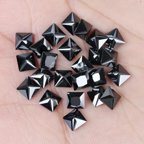 Miniatura 5 de Circonita de corte cuadrado multicolor (CZ), piedras preciosas sueltas, gemas sintéticas, pequeñas piedras cúbicas sueltas, gemas facetadas, piedras