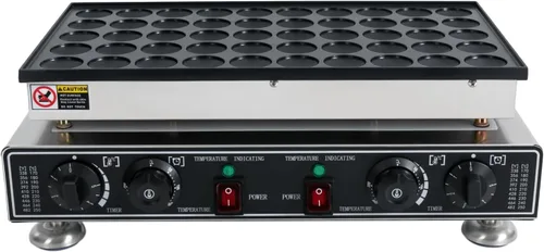 Miniatura 3 de 50pcs Mini máquina para hacer panqueques holandés comercial panqueques panqueques antiadherente Control de temperatura y tiempo 122-572℉ 1800W