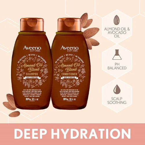 Miniatura 7 de Acondicionador de mezcla de aceite de almendras sin sulfato con aceite de aguacate para una hidratación intensa, acondicionador hidratante profundo