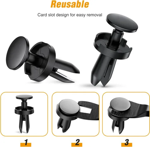 Miniatura 3 de GOOACC 100 Piezas Clip de Revestimiento de Guardabarros Tipo Empuje Retenedor de Nailon Sujetador de Repuesto para Dodge 1996-2015 Jeep Grand 100
