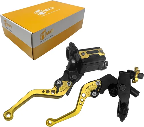 Miniatura 8 de Juego de palancas universales de freno y embrague de manillar de motocicleta 7/8" 22mm para izquierda y derecha, compatibles con Yamaha Honda Negro