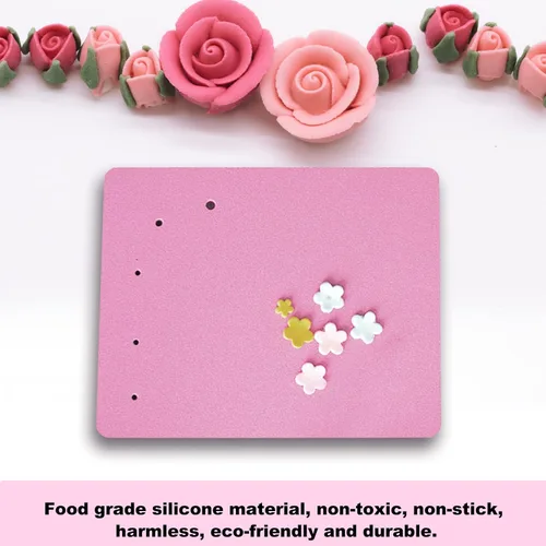 Miniatura 5 de Almohadilla de espuma de fondant, alfombrilla rectangular de esponja de fondant con 5 agujeros para decoración de tartas, hecha personalmente
