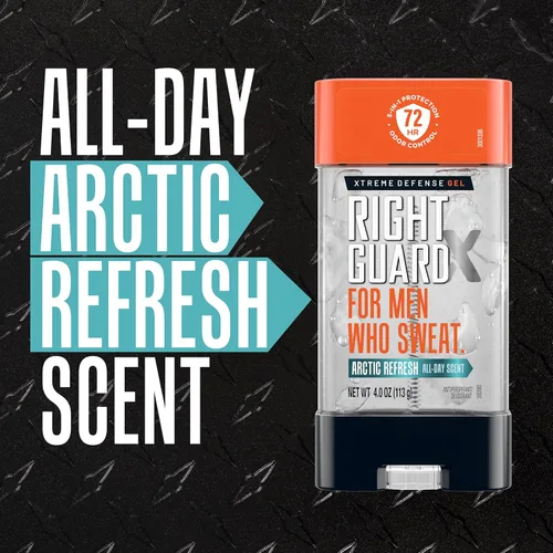 Miniatura 6 de Right Guard Xtreme Defense - Gel desodorante antitranspirante, aroma Arctic Refresh - Desodorante 5 en 1 en los que los hombres pueden confiar, gel