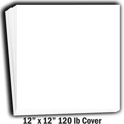 Miniatura 2 de Hamilco Papel de cartulina blanca para álbumes de recortes, 12 x 12 pulgadas, peso pesado, 120 libras, cartulina – Paquete de 25