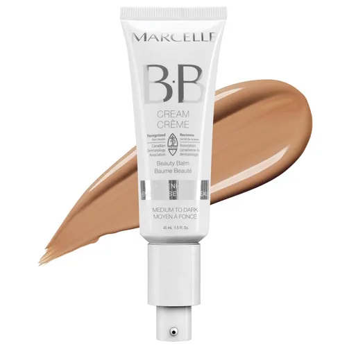 Marcelle BB Cream Beauty Balm, crema hidratante tintada, estimulante de la piel, ligero, hidratante, hipoalergénico, no comedogénico, sin fragancia,