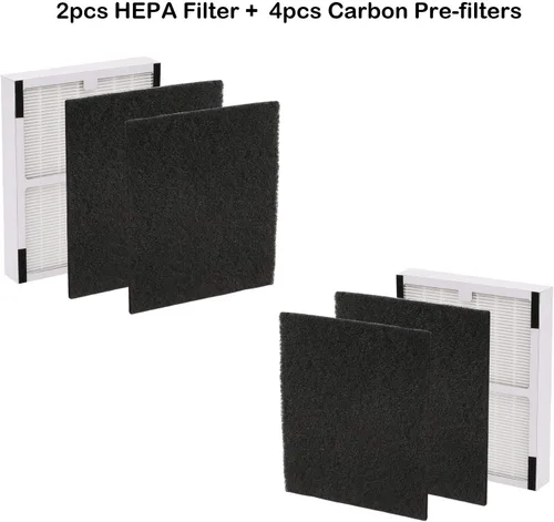 Miniatura 5 de Filtros de repuesto A compatibles con purificadores de aire Idylis AC-2119, IAP-10-100, IAP-10-150, IAPC-40-140 y Filtrete FAP-C01-A, Parte #