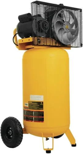 Miniatura 4 de DEWALT Compresor de aire vertical de 25 galones, portátil, lubricación con aceite, transmisión por correa, 200 PSI máx., compresor de aire portátil