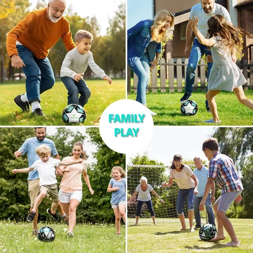 Miniatura 18 de Balón de fútbol juvenil tamaño 4, para niños, para jugar al aire libre, práctica, pelota de fútbol para adolescentes, niños y niñas, para interiores