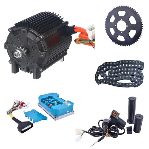 Miniatura 12 de Kunray 72V Brsushess Motor 6500W Electric Dirt Bike Motor Peak 9000RPM Peak 12KW for Tutio Kugo Electric Motorcycle Go Karts ATV Upgraded (72V 6500W)