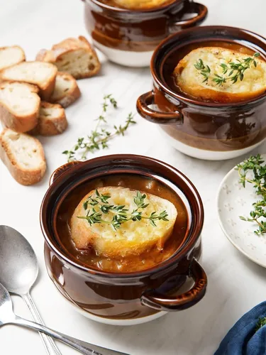 Miniatura 3 de LE TAUCI Cuencos de sopa de cebolla francesa con mangos, 22 onzas de cerámica, cuencos de sopa de cebolla francesa aptos para horno, juego de 4