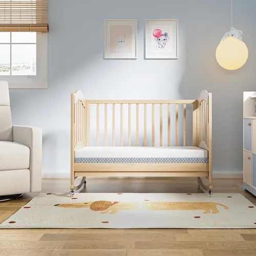 Miniatura 2 de Dourxi Minicolchón para cuna, 38x24x4 pulgadas, de gel viscoelástico de doble cara, colchón premium transpirable para cunas mini y portátiles