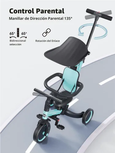 Miniatura 3 de newyoo Triciclo para niños pequeños de 1 a 3 años, bicicleta para niños pequeños, regalo de cumpleaños y juguetes para niña y niño, triciclo