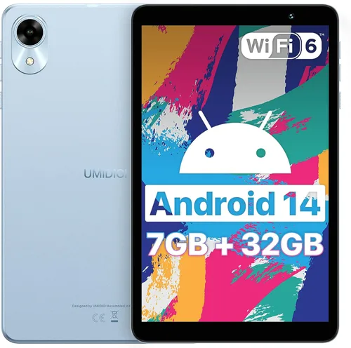 UMIDIGI G1 Tab mini Android 14 Nueva Tablet 2024, 7(3+4)GB+32GB 1TB expandible, Modelo Wi-Fi 6, Tablet de 8 pulgadas con procesador Quad-Core hasta