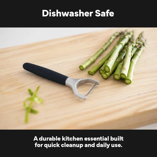 Miniatura 5 de Misen Pelador de verduras de acero inoxidable, apto para lavavajillas, fácil de usar con papas, repollo, zanahorias y más, herramienta de cocina