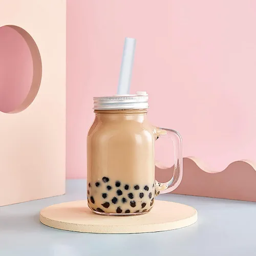 Miniatura 7 de ALINK Pajitas Boba reutilizables de silicona transparente, paquete de 4 popotes extra anchos para té de burbujas, batidos, perlas de tapioca