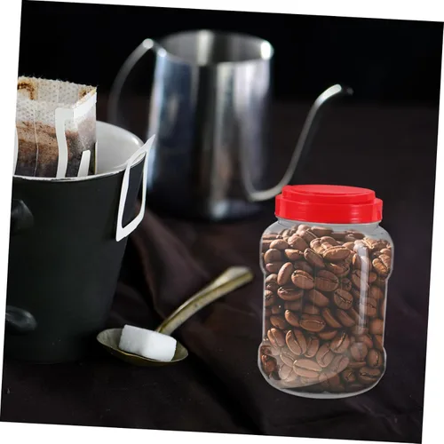 Miniatura 2 de Hemoton 2 tarros herméticos de almacenamiento de plástico para organización de cocina, recipientes de alimentos transparentes, tapa sellada para té