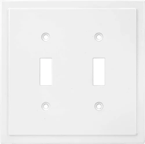 Miniatura 53 de Henne Bery Placa decorativa de pared con borde moderno, tapa de tomacorriente para cubrir enchufe, aleación de zinc maciza duradera