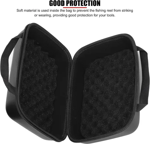 Miniatura 3 de Funda de transporte de herramientas rígida de EVA de 10 x 8 x 4 pulgadas, con capa exterior de piel sintética impermeable, bolsa de almacenamiento