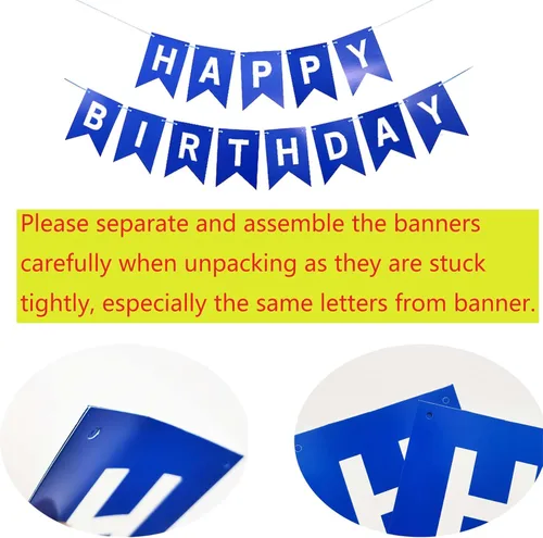 Miniatura 6 de Decoración de fiesta de cumpleaños número 33, color azul y plateado para hombres, pancarta de feliz cumpleaños número 33, globos de papel de 33rd