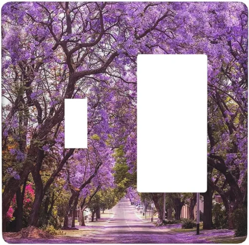 Miniatura 80 de Cubierta de Interruptor de Luz de 1 Gang con Flores Silvestres Bohemias, Hierbas, Floral, Decorativa, Planta Botánica, Naturaleza, Acuarela, Placa
