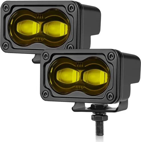 Miniatura 22 de Cápsulas LED ámbar, 2 unidades de luz de conducción de 40 W y 3 pulgadas, luz antiniebla ámbar, impermeable, para parachoques todoterreno, cubo
