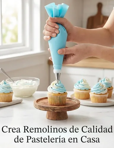 Miniatura 8 de Juego de bolsas y puntas de tubería, suministros de decoración de pasteles reutilizables con 2 bolsas reutilizables, 12 puntas de glaseado, 2