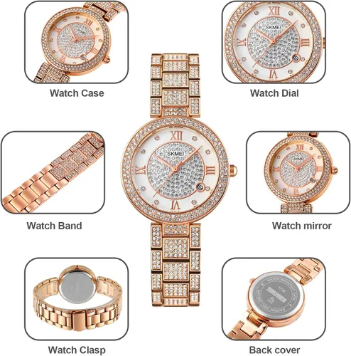 Miniatura 4 de SKMEI Reloj para mujer reloj de cuarzo analógico resistente al agua