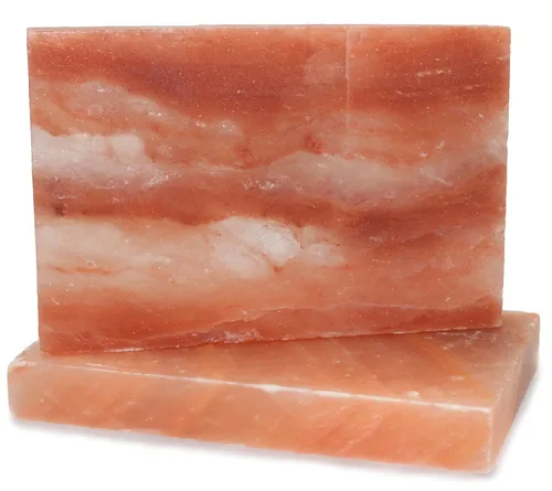 IndusClassic - Bloque de sal del Himalaya para cocinar, asar, condimentar y servir (12 x 8 x 1.5 pulgadas, juego de 2)