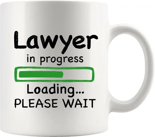 Miniatura 9 de Panvola Lawyer in Progress Loading Law - Regalos de graduación para futuros abogados y abogados, taza de cerámica de 11 onzas, color negro
