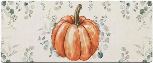 Miniatura 7 de Tapete de baño naranja con calabaza de Acción de Gracias para bañera, antideslizante, de secado rápido y absorbente, tierra de diatomeas
