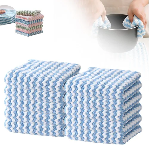 Miniatura 13 de Wegodal Paño de Limpieza de Microfibra Engrosado, Toallas Reutilizables y Lavables Mejoradas para Secar y Lavar Platos, Toallas de Cocina