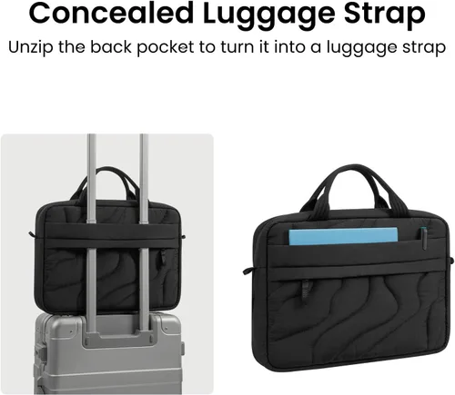 Miniatura 6 de tomtoc Bolsa de transporte protectora para laptop de 13 a 14 pulgadas para mujer, maletín ligero para laptop de 13 pulgadas MacBook Air M5 2026