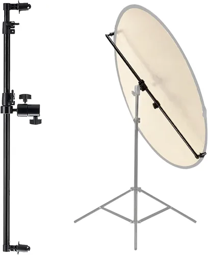 Brazo reflector extensible, fotoscópico de 27.9 a 47.2 pulgadas, brazo giratorio de 360°, soporte reflector para estudio de retrato de producto,