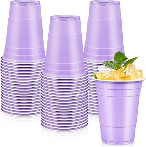 Miniatura 20 de LANLISA 50 vasos de plástico verdes, vasos desechables de 16 onzas, vasos para beber para el día de San Patricio, suministros de fiesta de Navidad
