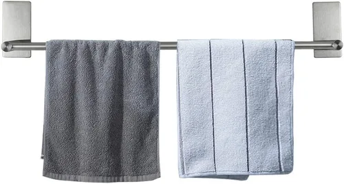Miniatura 24 de NearMoon toallero de barra autoadhesivo de acero inoxidable para baño, soporte para colgar toallas en la pared, estilo contemporáneo, sin Níquel
