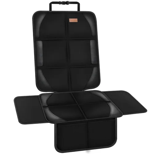 Fundas protectoras de asiento de automóvil, para asiento de automóvil, tela 600D, impermeable, antideslizante, acolchado más grueso con bolsillos de