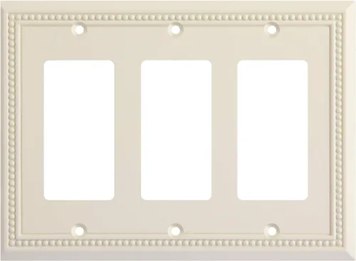 Miniatura 30 de Henne Bery Sunken Pearls - Placa de interruptor/placa de pared y cubierta de salida (decorador individual, 2 unidades, negro mate)