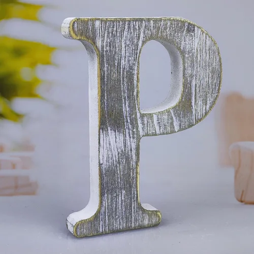 Miniatura 24 de Letras de madera de 8 pulgadas, letras de madera rústica sin terminar para decoración de pared, letras decorativas en pie, cortes de letras, letrero