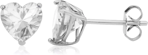 Kooljewelry Pendientes de plata de ley y circonita cúbica con piedra natal