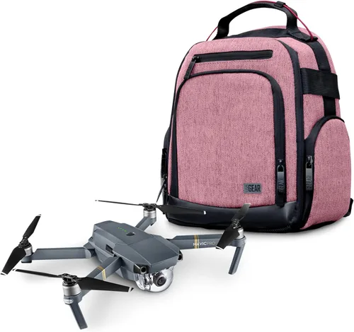 Miniatura 9 de USA Gear Mochila compacta para drones – Funda para dron cuadricóptero RC compatible con DJI Mini 4K, DJI Mini 3, AVIALOGIC, Controller y más Negro