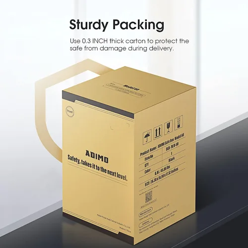 Miniatura 7 de Caja de seguridad ADIMO para dormitorio universitario con bolsa impermeable e ignífuga, caja fuerte para dinero con llaves, código de acceso y kits