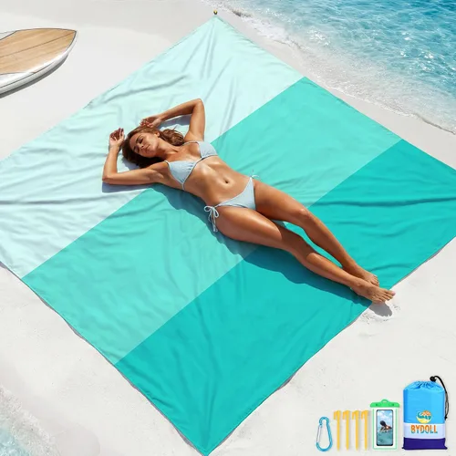 Miniatura 13 de BYDOLL Manta de playa impermeable y de gran