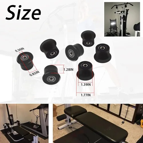 Miniatura 3 de 7 ruedas de asiento rodante, soporte de asiento deslizante compatible con asientos rodantes de gimnasio en casa para modelos de la serie Bowflex