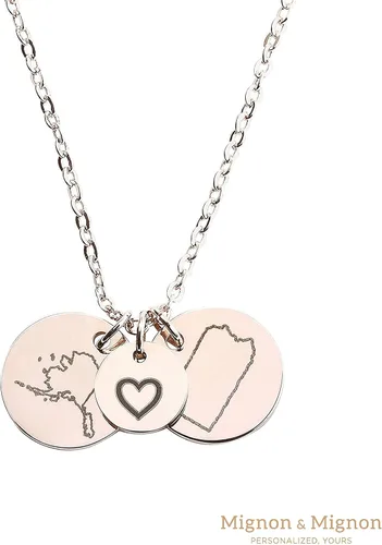 Miniatura 5 de Best Friend Necklace Long Distance Friendship Custom Two State Jewelry, Gifts for Women, Mother Daughter Relationship, Unique Personalized Necklace