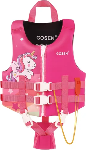 Miniatura 8 de GOSEN Chaleco de natación para niños pequeños – Chaqueta de natación para niños de 1 a 8 años (24 – 80 libras) – Flotador de piscina para niños