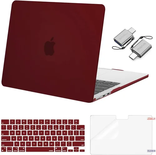 Miniatura 32 de Mosiso Funda para MacBook Air de 13 y 13.6 pulgadas, 2024, 2023 y 2022, M3 A3113, M2 A2681, Touch ID, carcasa rígida, cubierta de teclado, protector