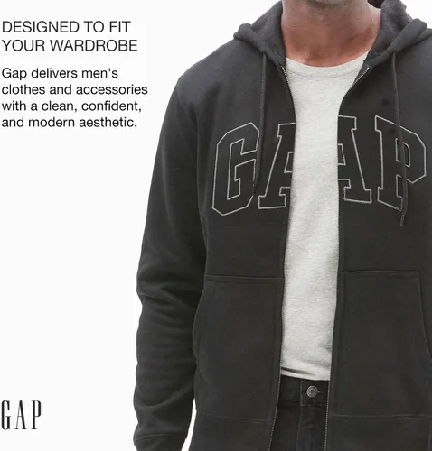 Miniatura 4 de GAP Sudadera con capucha y cremallera completa para hombre