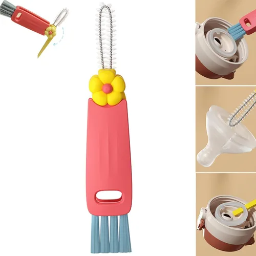 Miniatura 7 de Cepillo de Limpieza de Tapa de Taza 3 en 1, Cepillo Multifuncional de Limpieza de Hendiduras 2025 para Espacios Estrechos de Brechas de Botellas